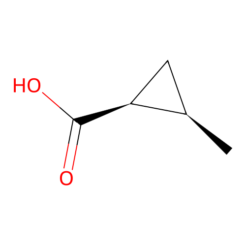 (1S,2R)-2-methylcyclopropane-1-carboxylic acid structure
