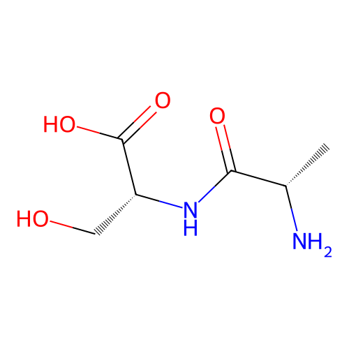 (2R)-2-[[(2S)-2-aminopropanoyl]amino]-3-hydroxypropanoic acid structure