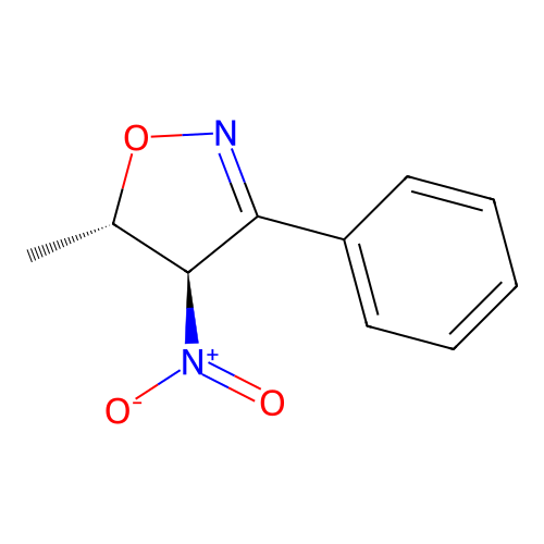 (4R,5S)-5-methyl-4-nitro-3-phenyl-4,5-dihydro-1,2-oxazole structure