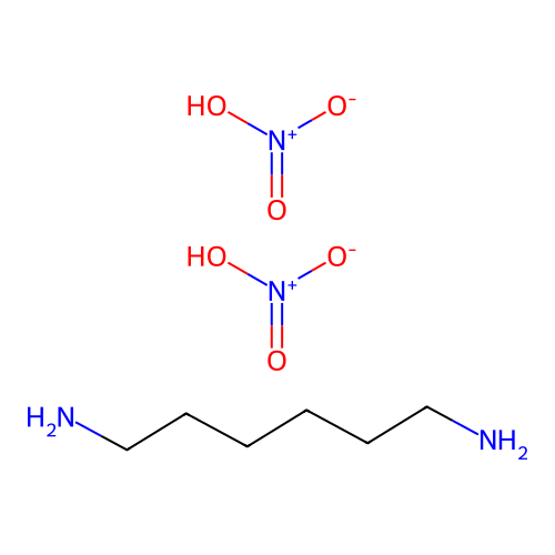 Hexamethylenediammonium dinitrate structure