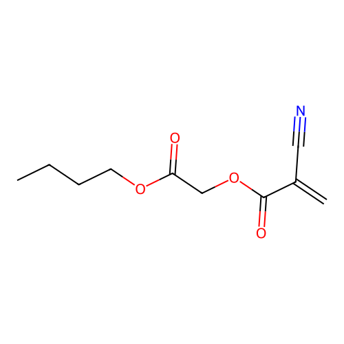2-Propenoic acid, 2-cyano-, 2-butoxy-2-oxoethyl ester structure