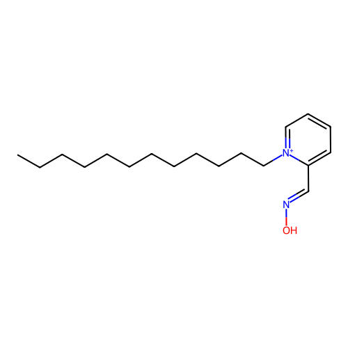 N-[(1-dodecylpyridin-1-ium-2-yl)methylidene]hydroxylamine structure