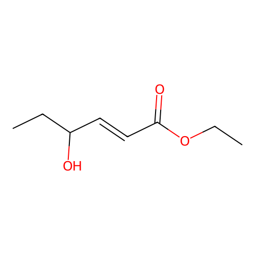 4-Hydroxy-2-hexenoic acid, ethyl ester structure