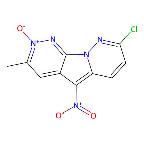 8-Chloro-3-methyl-5-nitro-2-oxo-2lambda~5~-pyrrolo[1,2-b:5,4-c']dipyridazine structure
