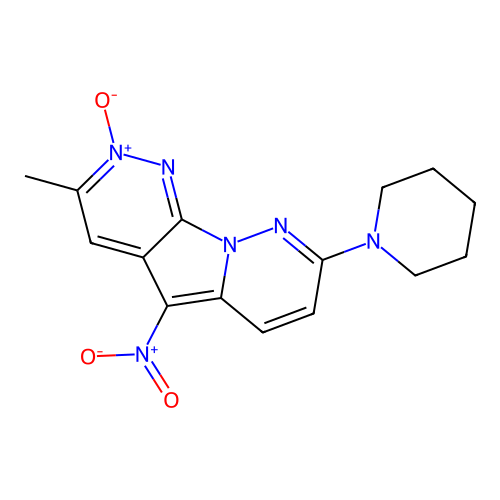 3-Methyl-5-nitro-2-oxo-8-(piperidin-1-yl)-2lambda~5~-pyrrolo[1,2-b:5,4-c']dipyridazine structure