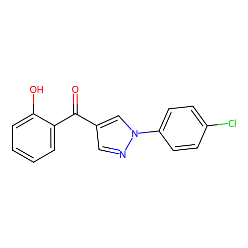 [1-(4-chlorophenyl)-1H-pyrazol-4-yl](2-hydroxyphenyl)methanone structure