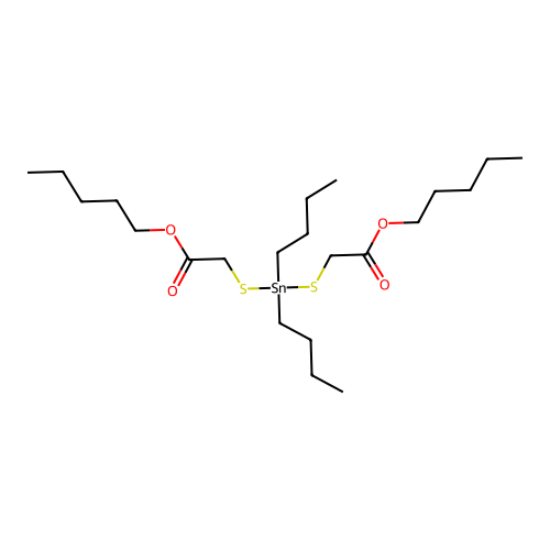 8-Oxa-3,5-dithia-4-stannatridecanoic acid, 4,4-dibutyl-7-oxo-, pentyl ester structure