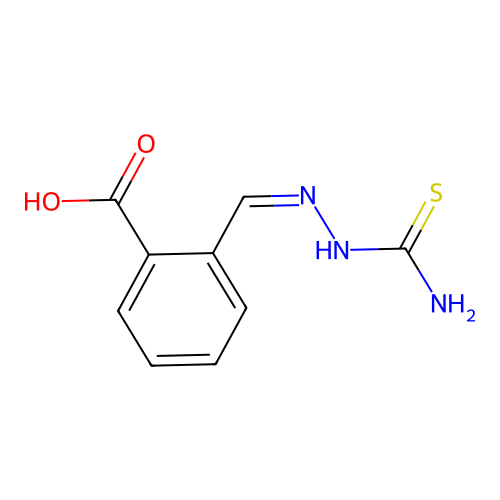 2-[(Z)-(carbamothioylhydrazinylidene)methyl]benzoic acid structure