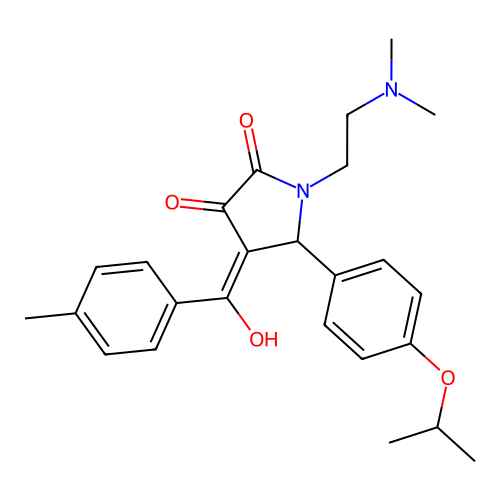 1-[2-(dimethylamino)ethyl]-3-hydroxy-4-(4-methylbenzoyl)-5-[4-(propan-2-yloxy)phenyl]-2,5-dihydro-1H-pyrrol-2-one structure