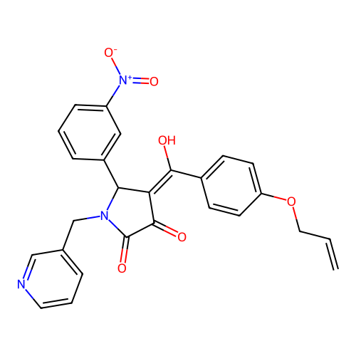 4-(4-(Allyloxy)benzoyl)-3-hydroxy-5-(3-nitrophenyl)-1-(pyridin-3-ylmethyl)-1H-pyrrol-2(5H)-one structure