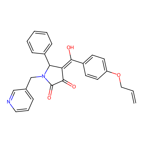 4-(4-(Allyloxy)benzoyl)-3-hydroxy-5-phenyl-1-(pyridin-3-ylmethyl)-1H-pyrrol-2(5H)-one structure