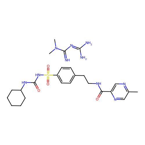 Metformin-Glipizide mixture structure