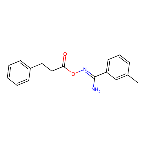 3-methyl-N'-[(3-phenylpropanoyl)oxy]benzenecarboximidamide structure