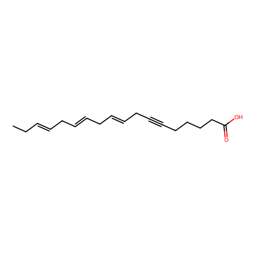 9,12,15-Octadecatrien-6-ynoic acid structure
