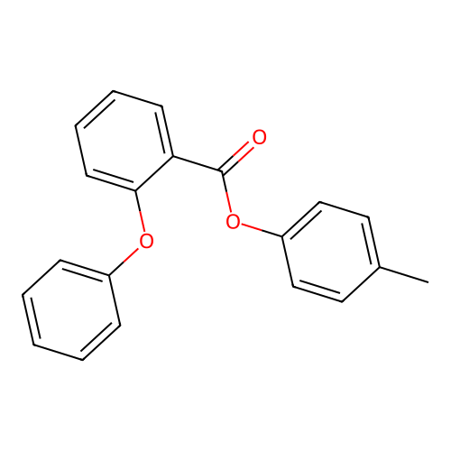 Benzoic acid, 2-phenoxy-, 4-methylphenyl ester structure