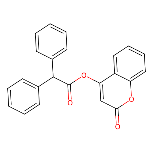 2-oxo-2H-chromen-4-yl diphenylacetate structure
