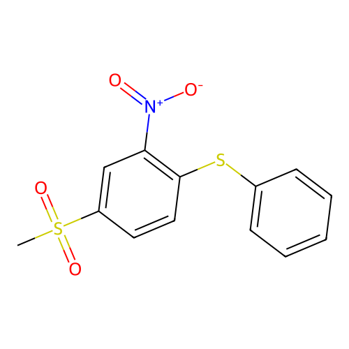 Benzene, 4-(methylsulfonyl)-2-nitro-1-(phenylthio)- structure