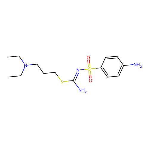 3-(Diethylamino)propyl N-(4-aminobenzene-1-sulfonyl)carbamimidothioate structure