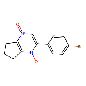 2-(4-bromophenyl)-6,7-dihydro-5H-cyclopenta[b]pyrazine 1,4-dioxide structure