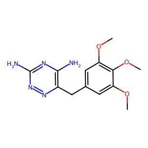 6-((3,4,5-Trimethoxyphenyl)methyl)-1,2,4-triazine-3,5-diamine structure