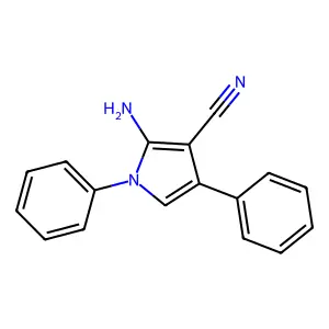 1H-Pyrrole-3-carbonitrile, 2-amino-1,4-diphenyl- structure