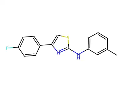 2-Thiazolamine, 4-(4-fluorophenyl)-N-(3-methylphenyl)- structure