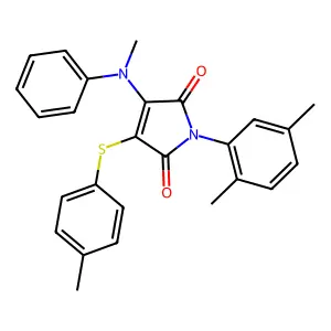 1-(2,5-dimethylphenyl)-3-[methyl(phenyl)amino]-4-[(4-methylphenyl)sulfanyl]-1H-pyrrole-2,5-dione structure