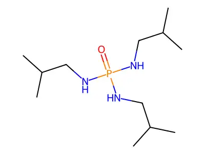 Phosphoric triamide, N,N',N''-tris(2-methylpropyl)- structure