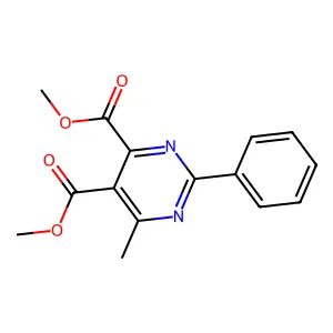 4,5-Pyrimidinedicarboxylic acid, 6-methyl-2-phenyl-, dimethyl ester structure