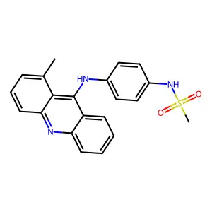 Methanesulfonamide, N-(4-((1-methyl-9-acridinyl)amino)phenyl)- structure