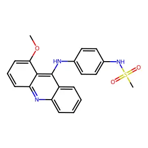 Methanesulfonanilide, 4'-((1-methoxy-9-acridinyl)amino)- structure