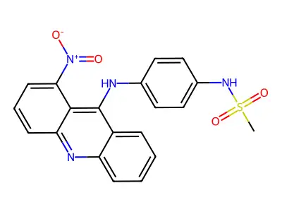 Methanesulfonamide, N-(4-((1-nitro-9-acridinyl)amino)phenyl)- structure