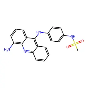 Methanesulfonanilide, 4'-((4-amino-9-acridinyl)amino)- structure