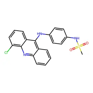 Methanesulfonamide, N-(4-((3-chloro-9-acridinyl)amino)phenyl)- structure