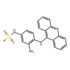 Methanesulfonanilide, 4'-(9-acridinylamino)-3'-amino- structure