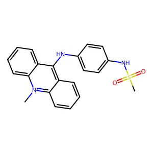 Acridinium, 10-methyl-9-((4-((methylsulfonyl)amino)phenyl)amino)- structure