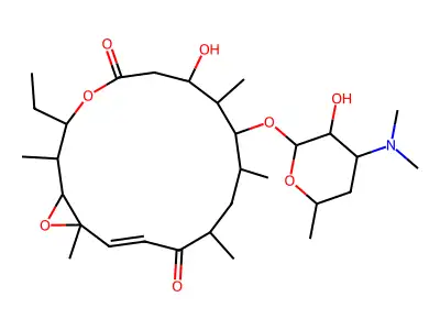 6-De(2-oxoethyl)-4'-deoxy-6-methylcirramycin A1 structure