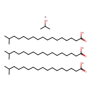 Titanium, tris(isooctadecanoato-kappaO)(2-propanolato)- structure