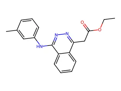 (4-m-Tolylamino-phthalazin-1-yl)-acetic acid ethyl ester structure