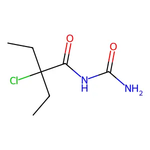 A-Chloro-A-ethylbutanoylurea structure