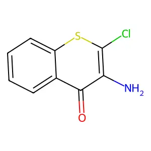 3-Amino-2-chloro-4H-1-benzothiopyran-4-one structure
