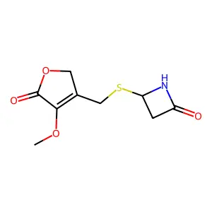 2(5H)-Furanone, 3-methoxy-4-[[(4-oxo-2-azetidinyl)thio]methyl]- structure