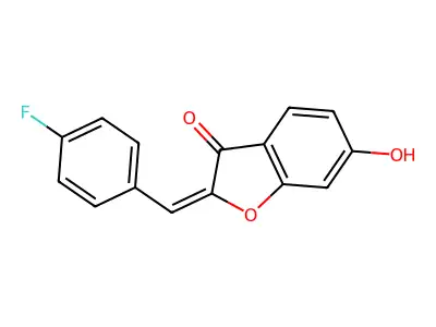 2-(4-Fluorobenzylidene)-6-hydroxybenzofuran-3(2H)-one structure
