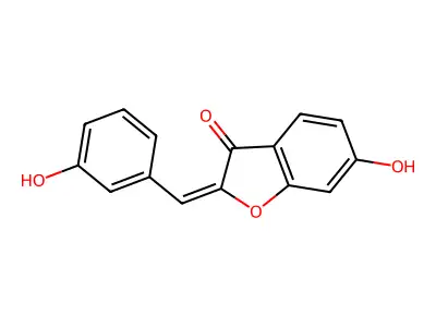 3(2H)-Benzofuranone, 6-hydroxy-2-[(3-hydroxyphenyl)methylene]- structure