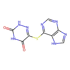 6-[(7H-Purin-6-yl)sulfanyl]-1,2,4-triazine-3,5(2H,4H)-dione structure