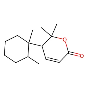 5-(1,2-Dimethylcyclohexyl)-6,6-dimethyl-5,6-dihydro-2H-pyran-2-one structure