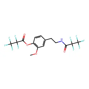 3-Methoxy-N,O-bis(pentafluoropropionoyl)tyramine structure