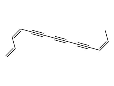 1,3,11-Tridecatriene-5,7,9-triyne structure