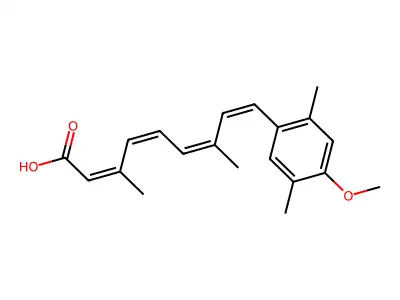 9-(4-Methoxy-2,5-dimethylphenyl)-3,7-dimethylnona-2,4,6,8-tetraenoic acid structure