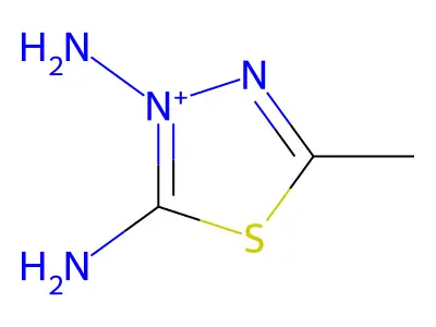 5-Methyl-1,3,4-thiadiazol-3-ium-2,3-diamine structure